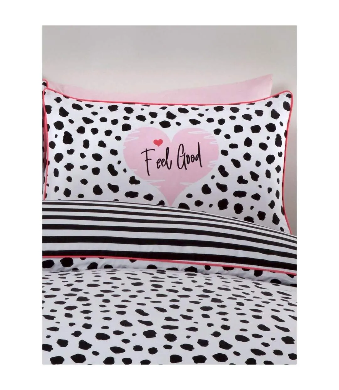 Dalmatian print duvet cover set black/white Rapport