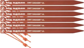 Dirt Dagger UL Tent Stakes Pack OF 30 - Red - 6