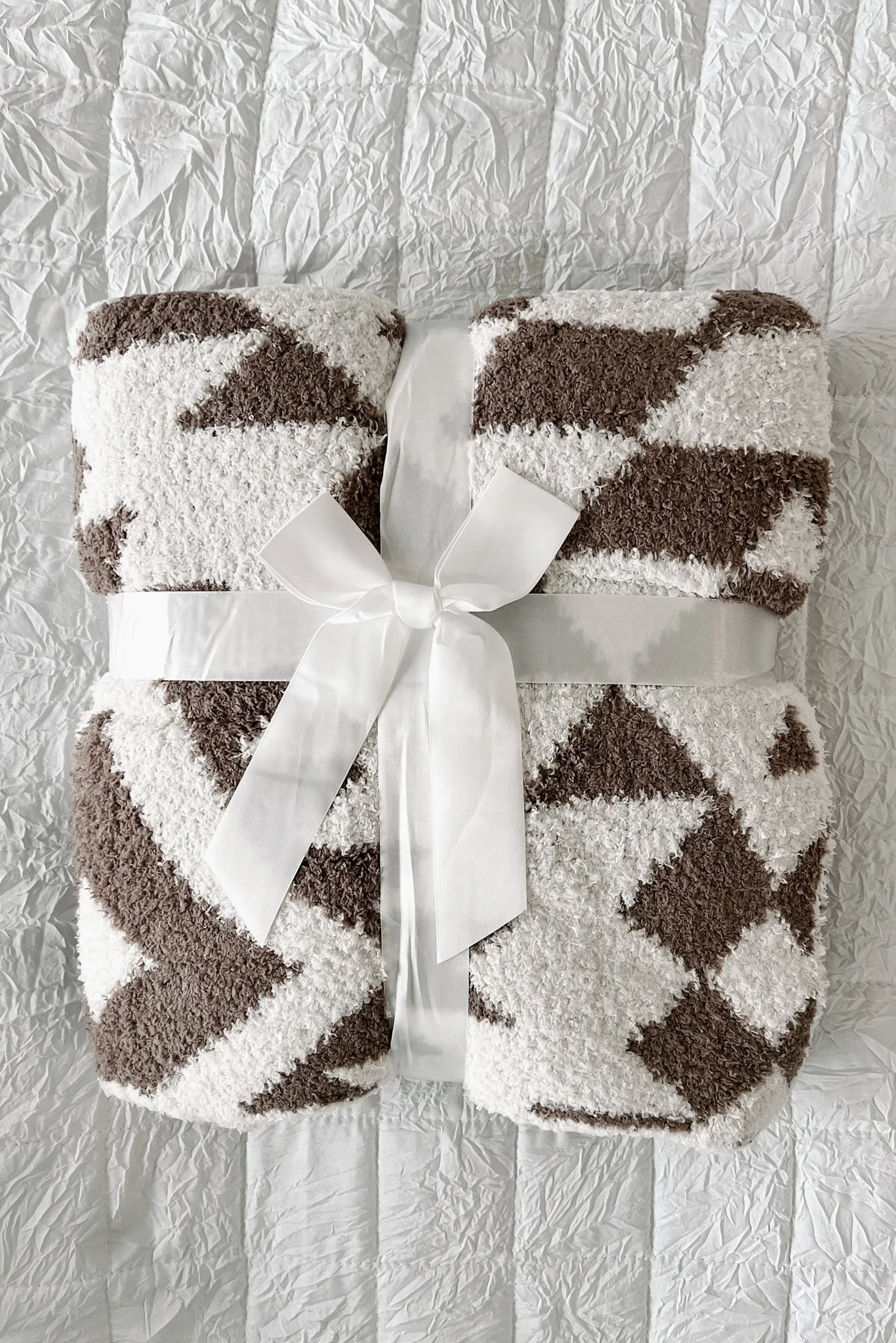 DOORBUSTER Cozier By The Minute Fuzzy Blanket (Taupe Aztec)