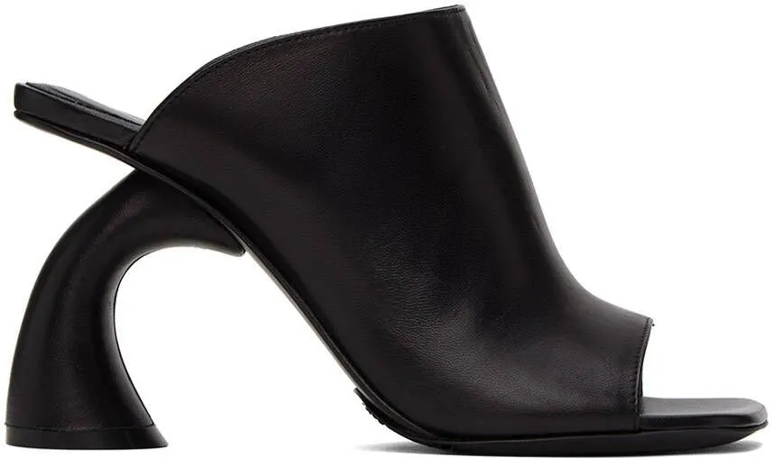 Dries Van Noten Black Open Toe Heeled Mules