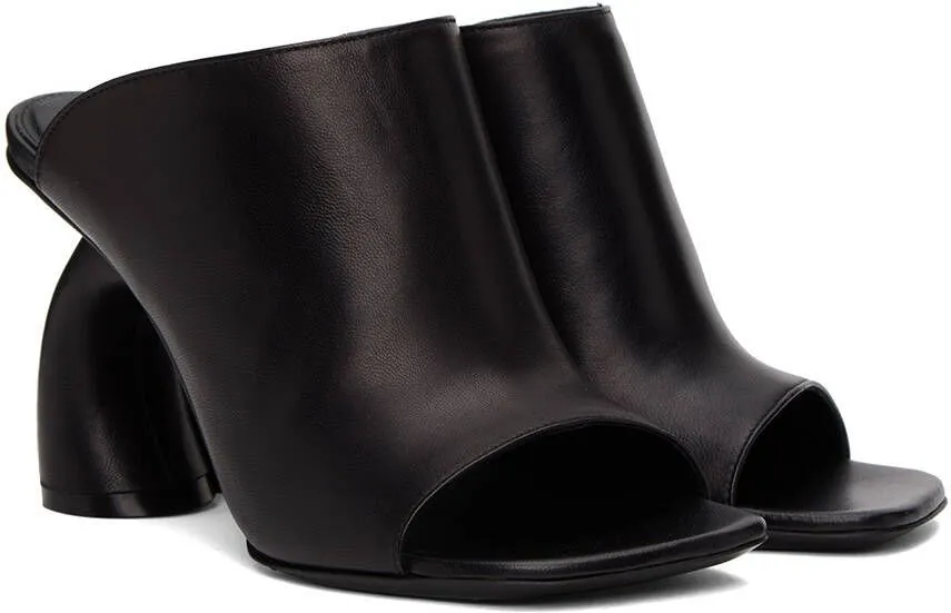 Dries Van Noten Black Open Toe Heeled Mules