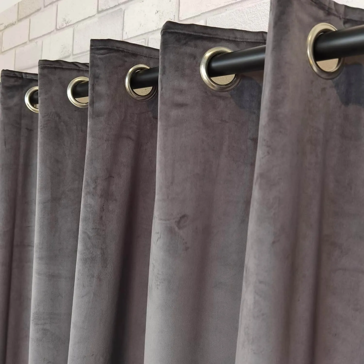 Elegance Readymade Interlined Curtains - Graphite