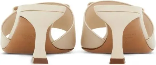 Ferragamo 55mm bow-detailing leather mules White