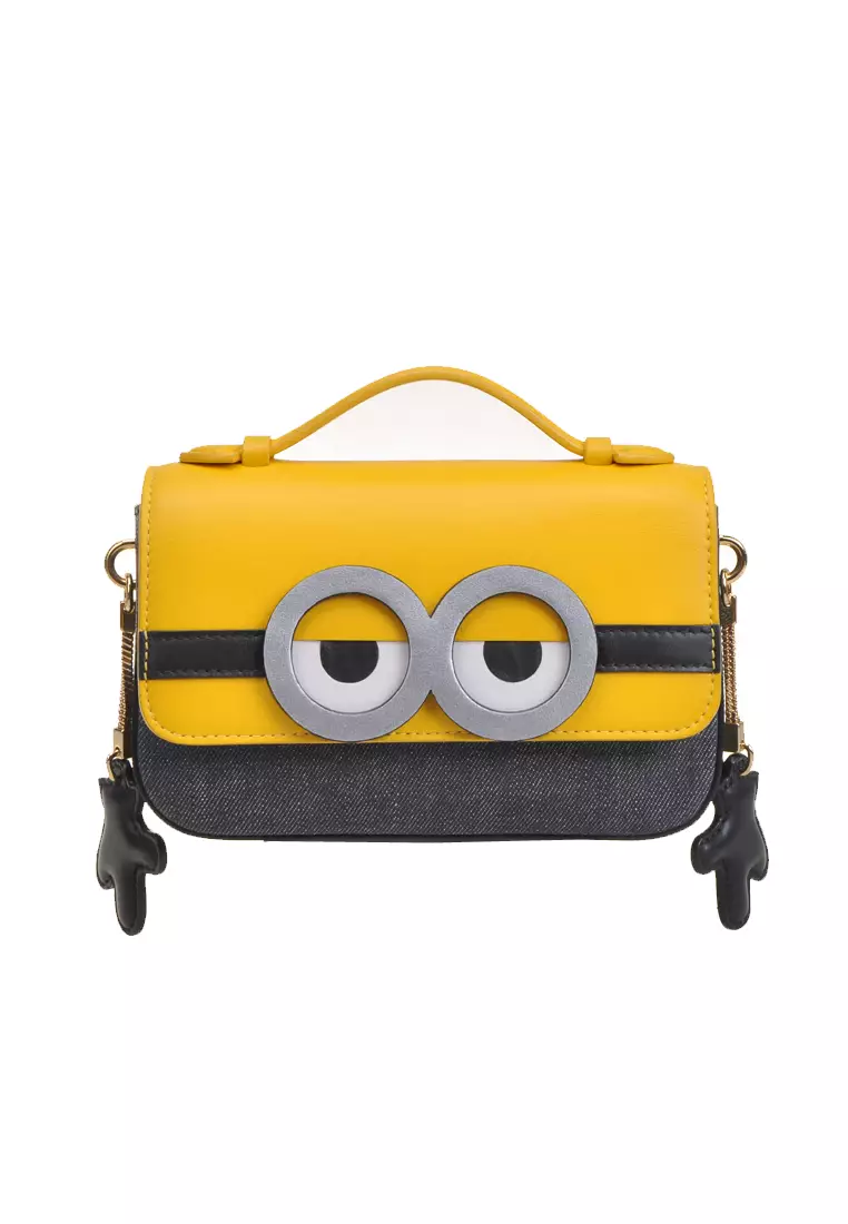 FION FION Minions Jacquard with Leather Crossbody & Shoulder Bag