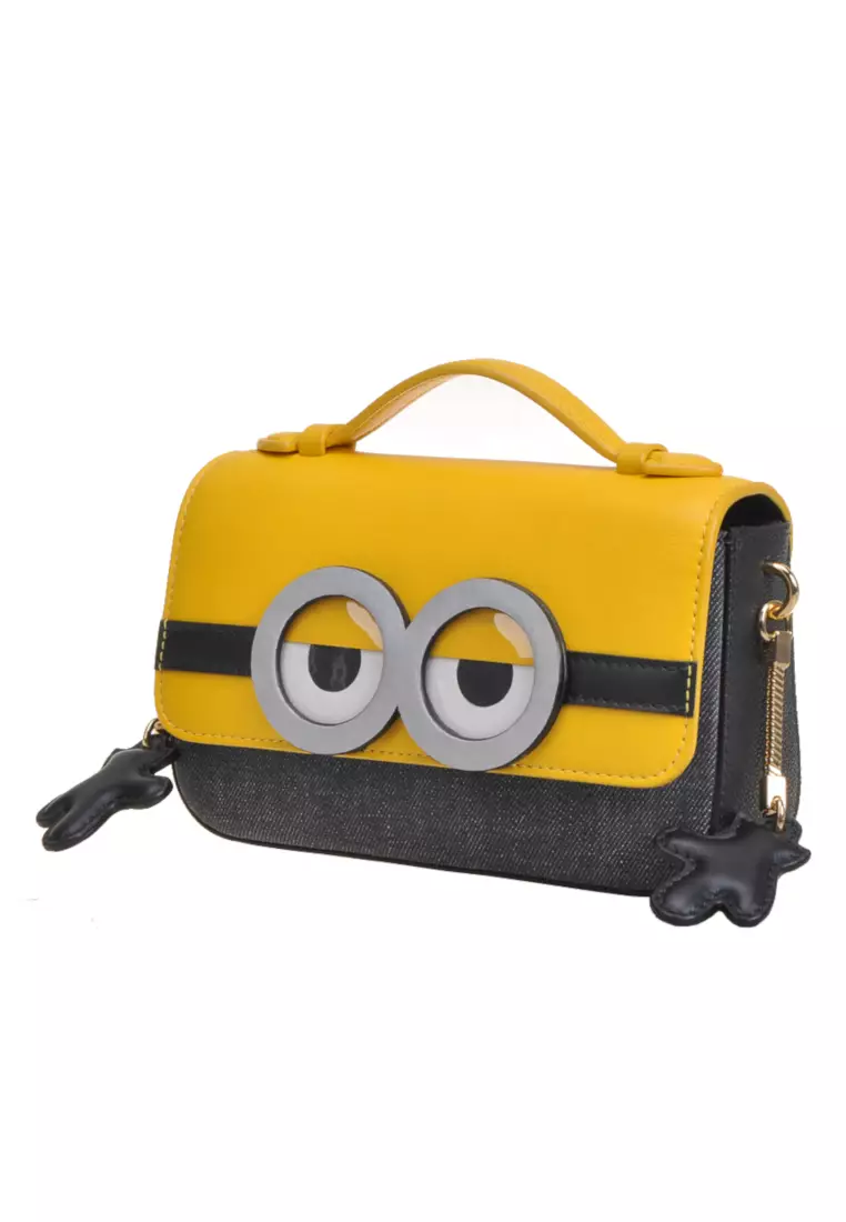 FION FION Minions Jacquard with Leather Crossbody & Shoulder Bag