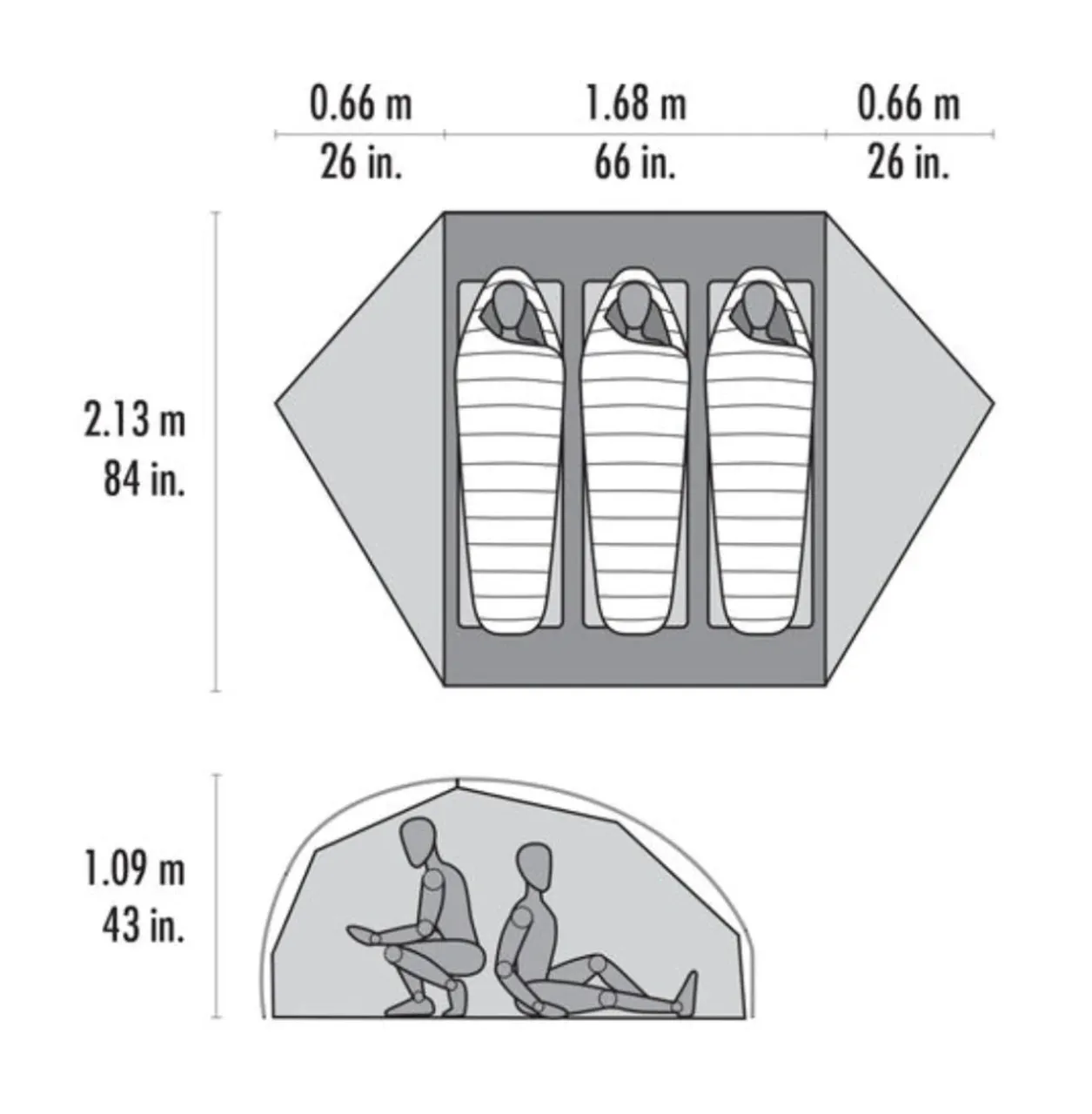 FreeLite 3 Person Tent - Green