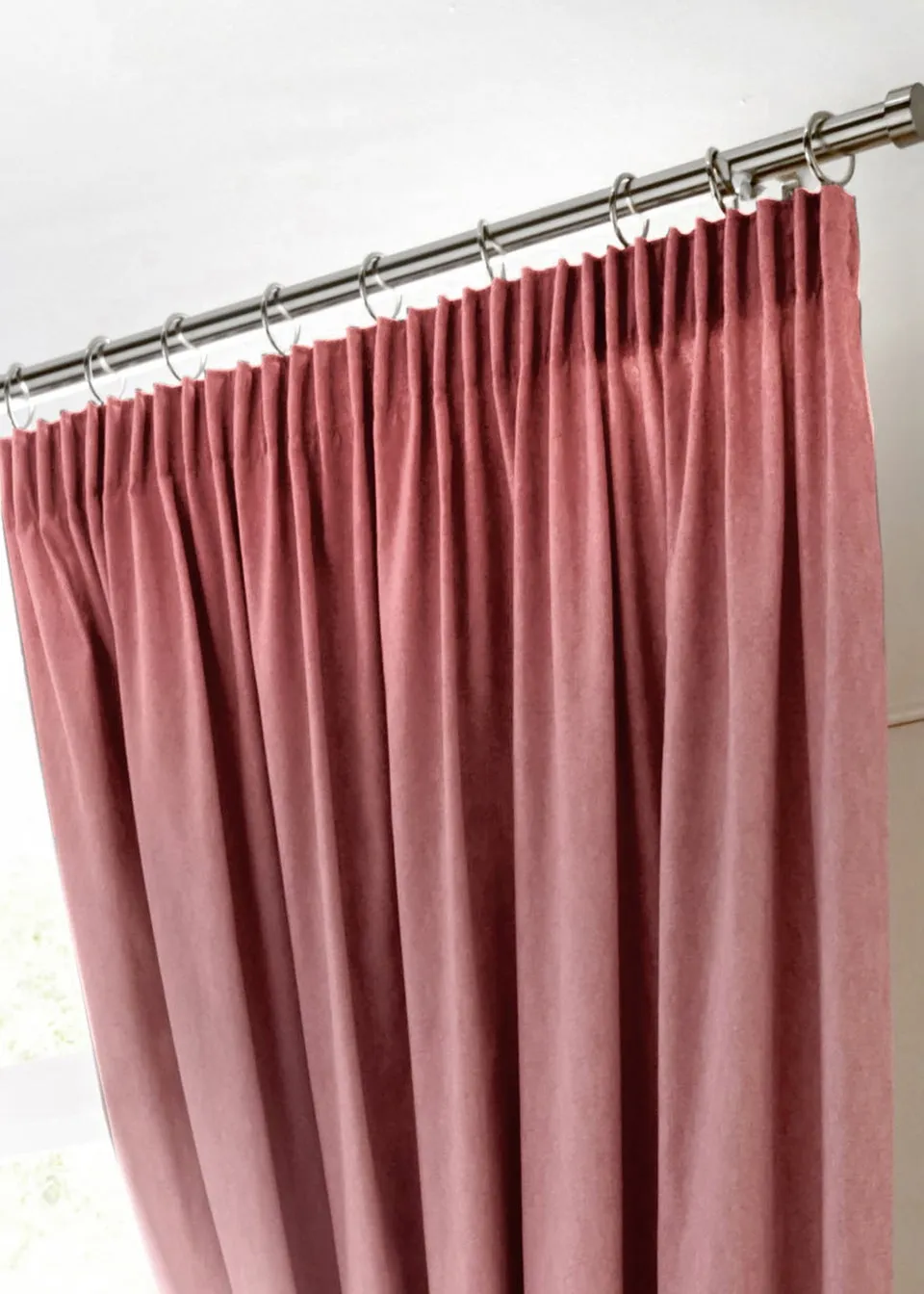 Fusion Dijon Blackout Pink Pencil Pleat Curtains