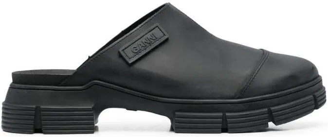 GANNI City chunky-sole mules Black