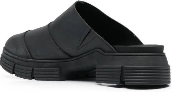 GANNI City chunky-sole mules Black