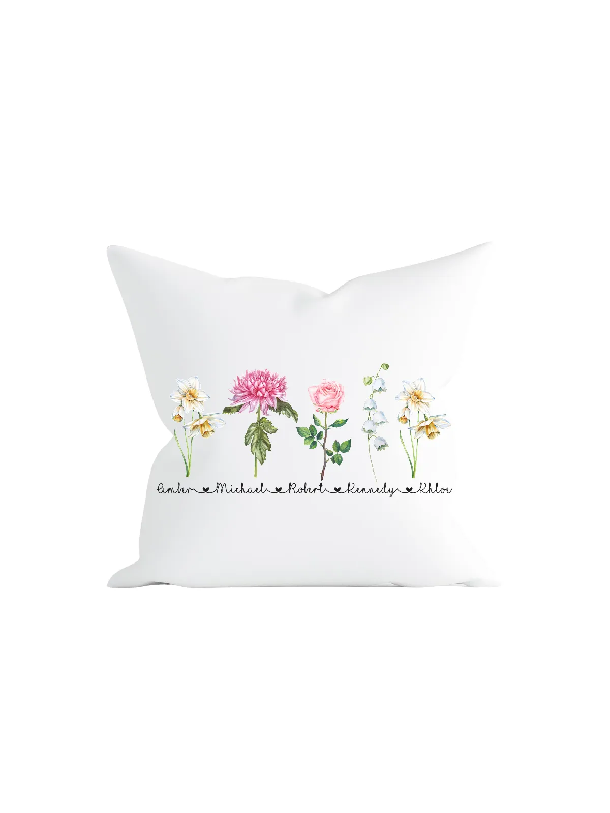 Garden of Flowers Personalized Pillow