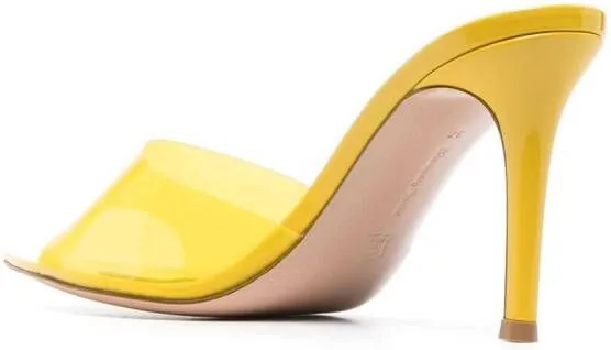 Gianvito Rossi Elle 85mm transparent mules Yellow