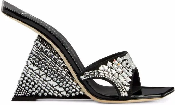 Giuseppe Zanotti Akira Shine crystal-embellished mules Black