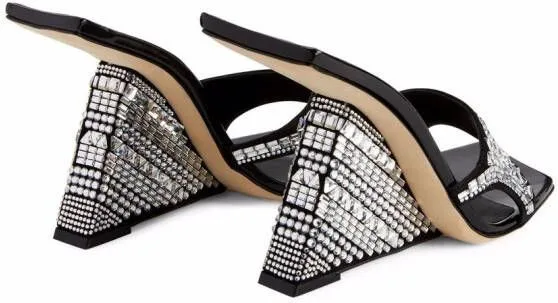 Giuseppe Zanotti Akira Shine crystal-embellished mules Black