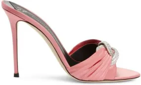 Giuseppe Zanotti Intiigo Knot embellished mules Pink