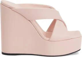 Giuseppe Zanotti Melissa 130mm crossover-strap mules Pink