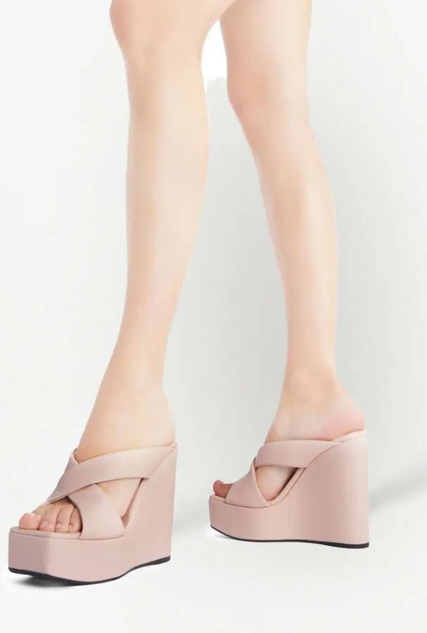 Giuseppe Zanotti Melissa 130mm crossover-strap mules Pink