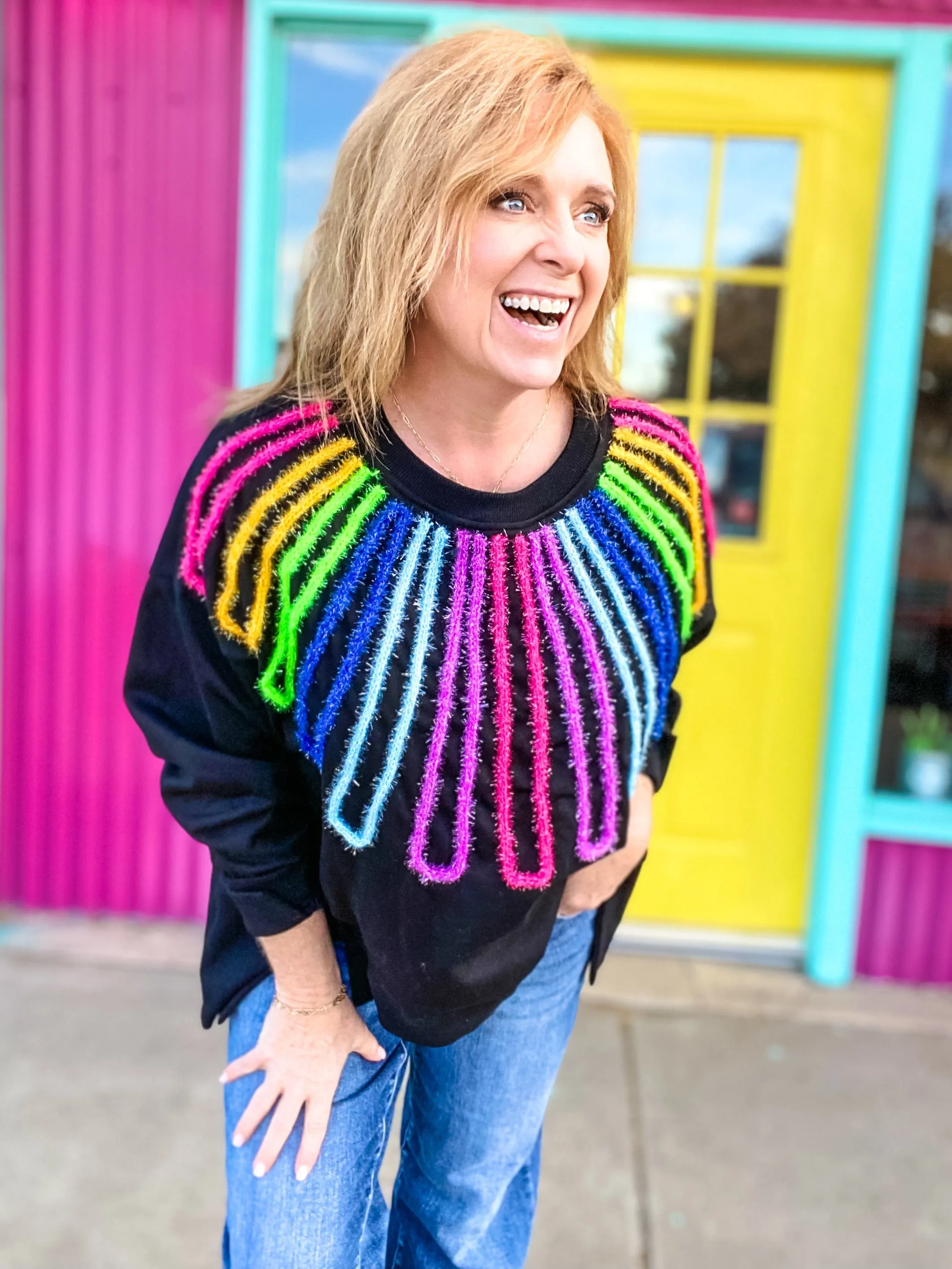 Glitter Yarn Sweater