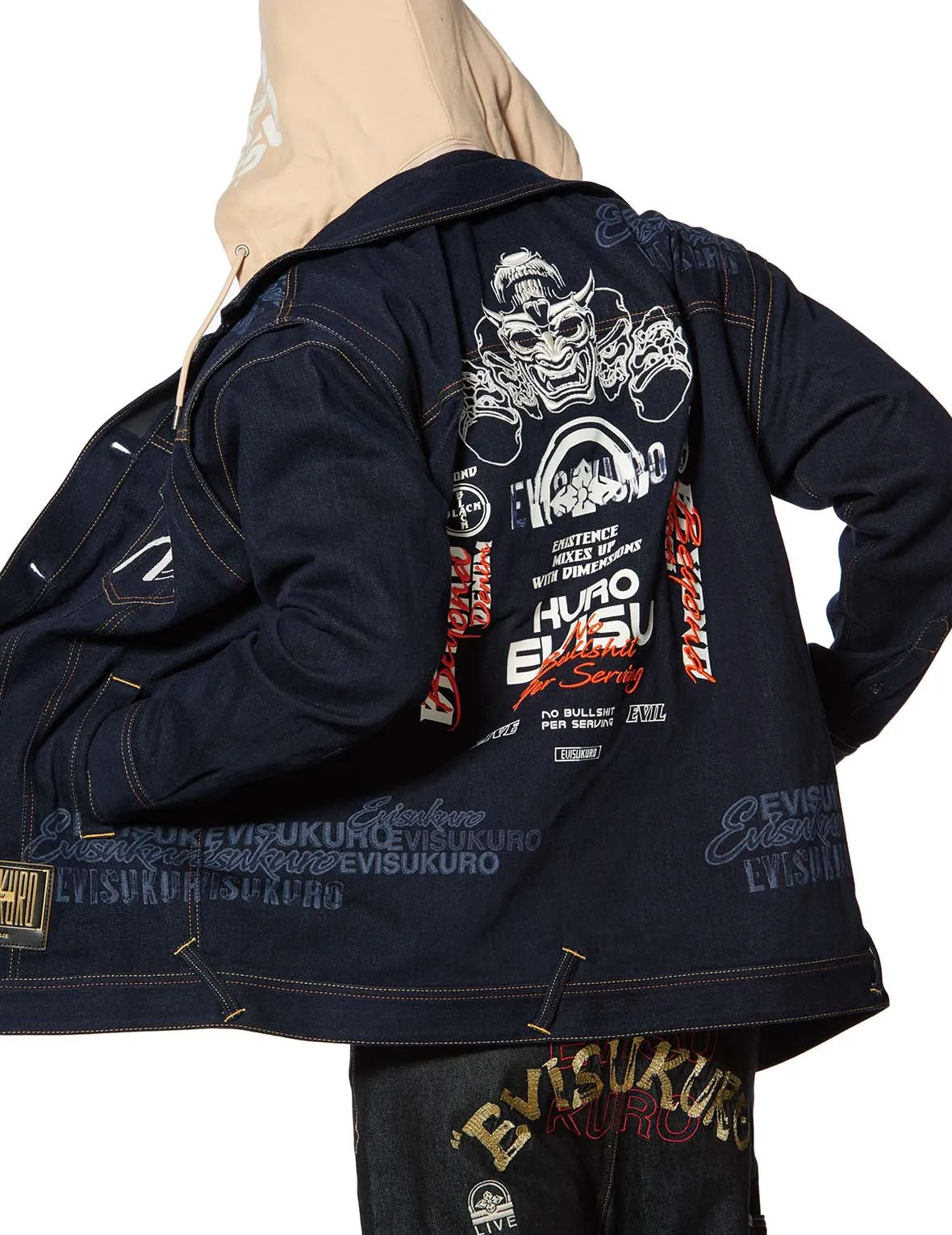 Hannya Embroidered Denim Jacket