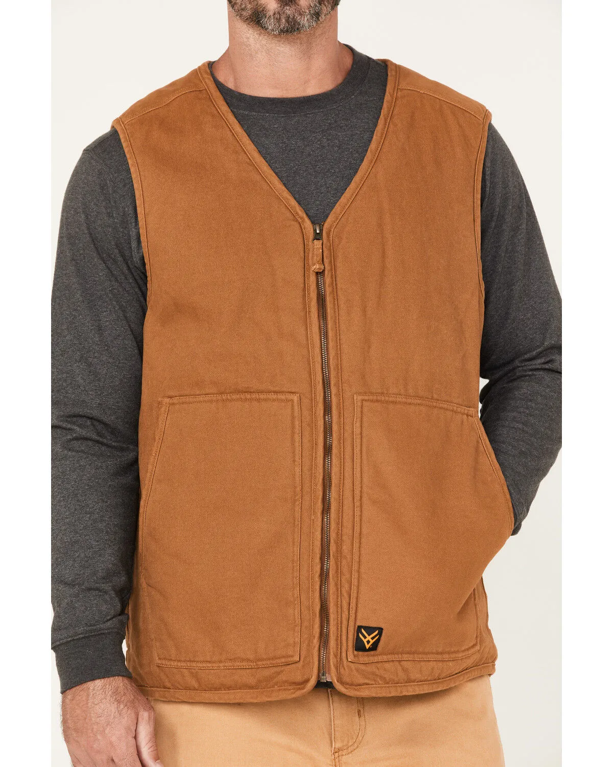 Hawx Men's Weathered Canvas Sherpa Lined Vest - Big