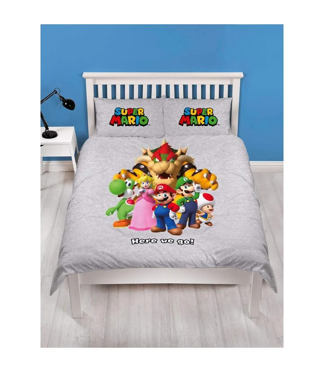 Here we go! duvet cover set grey/multicoloured Super Mario Bros