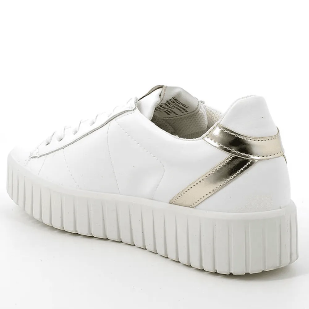 Igi & Co 4678511 White and Gold Platform Trainers