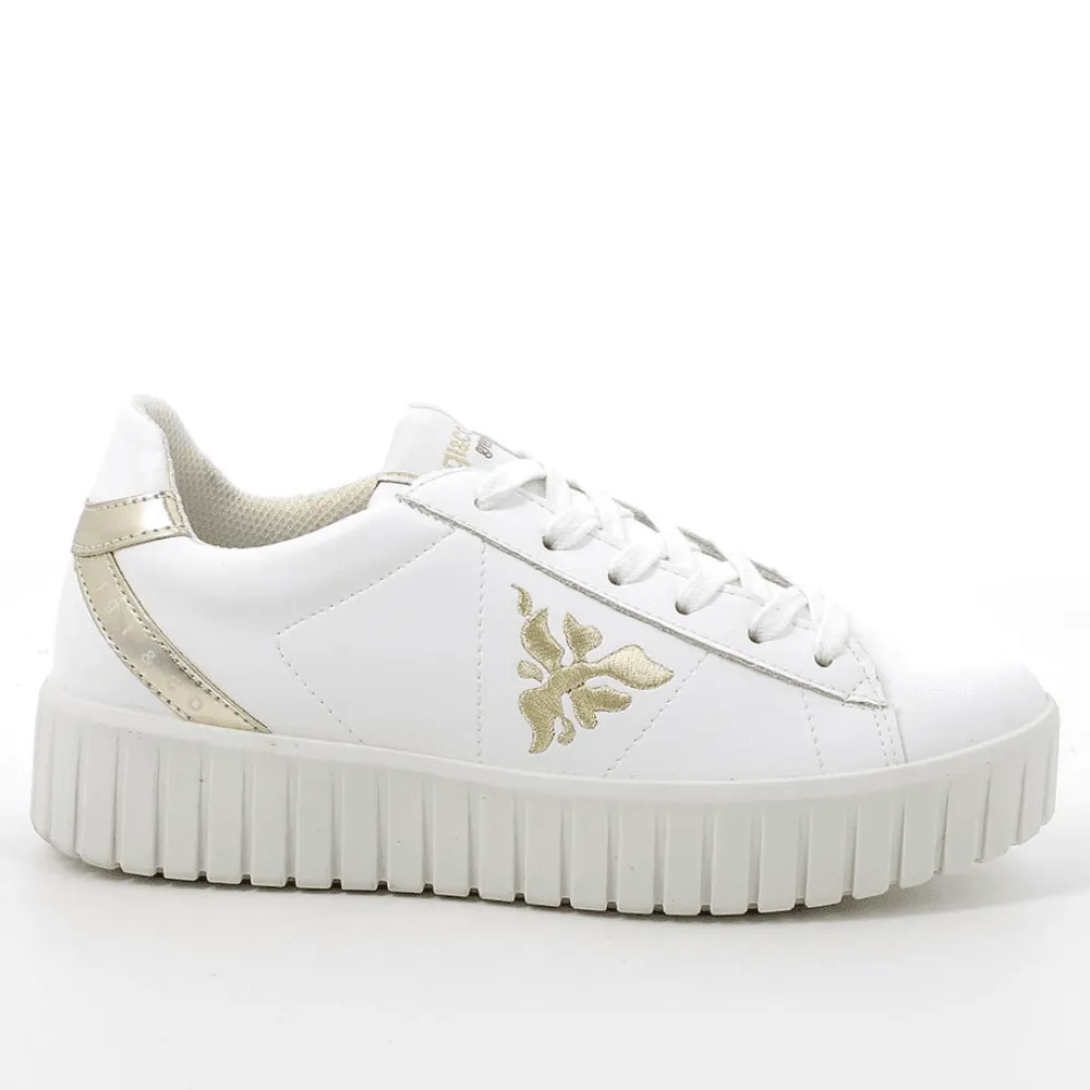 Igi & Co 4678511 White and Gold Platform Trainers