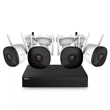 IMOU Wireless Security Camera System 4-Channel 1TB Wi-Fi NVR with 4 Bullet 2 Cameras | Kaleidoscope