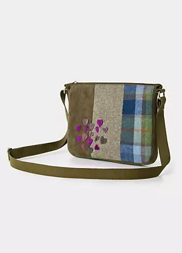 Joe Browns Recycled Content Heart Appliqué Tartan Crossbody Bag | Grattan