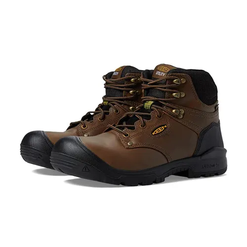 KEEN Utility Men's Independence 6" Waterproof Soft Toe Work Boot Dark Earth