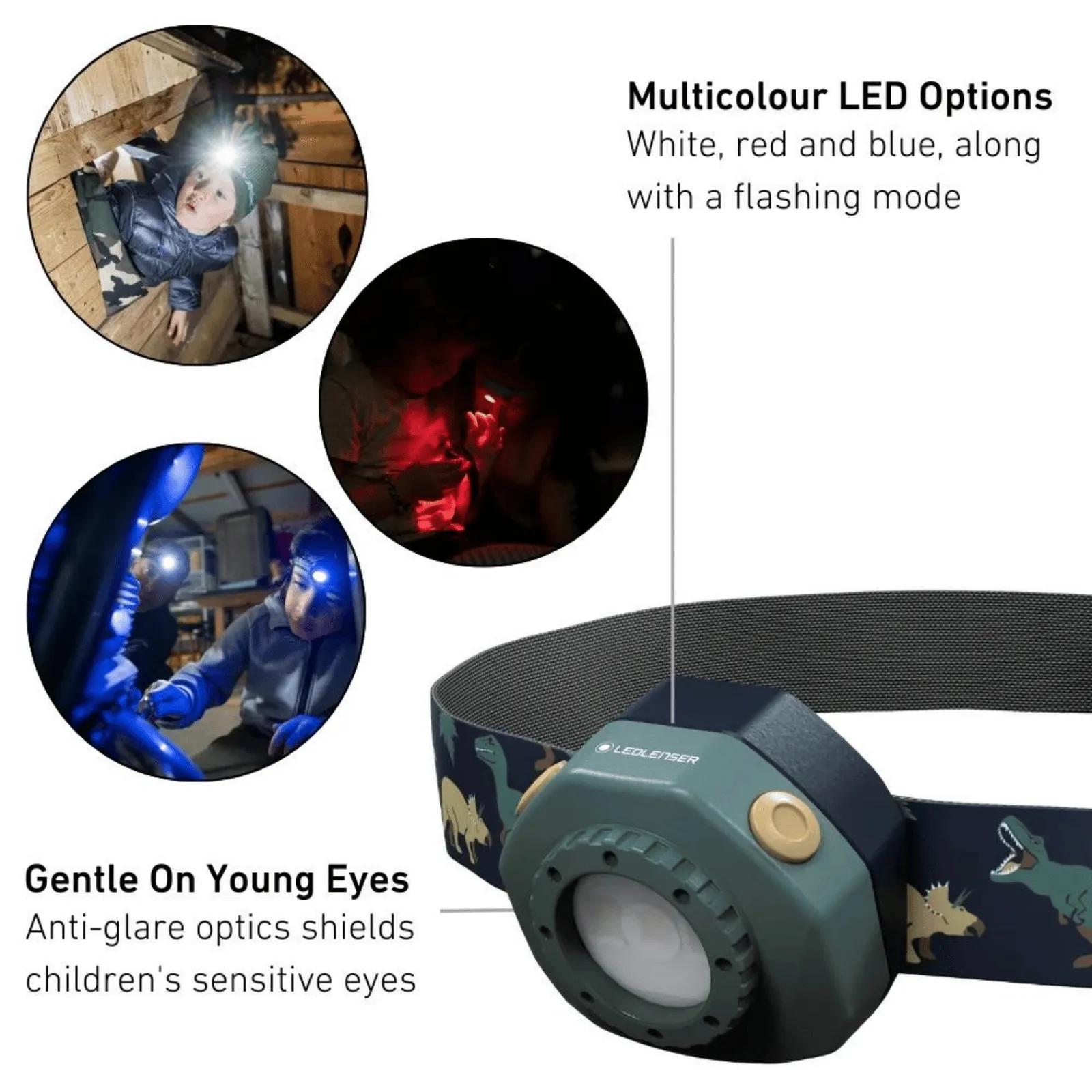 LedLenser KIDLED4R Rechargeable Headlamp (40lm) - Green - OS