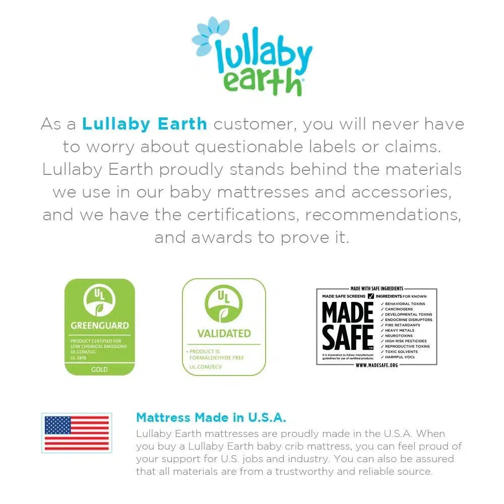 Lullaby Earth - Healthy Support Waterproof Crib Mattress - Single Sided