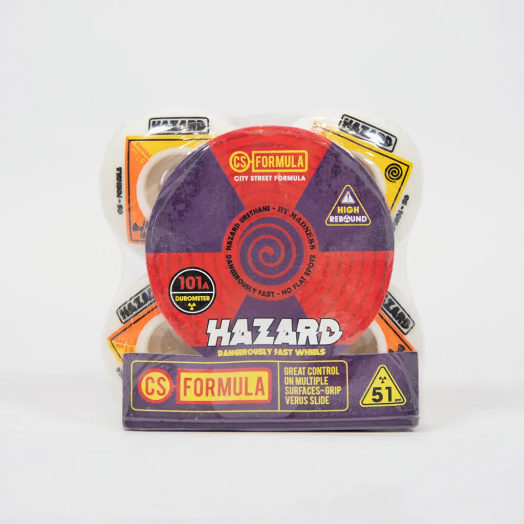 Madness Skateboards - Hazard 51mm 101a Bio Classic Radial City Street Formula Wheels