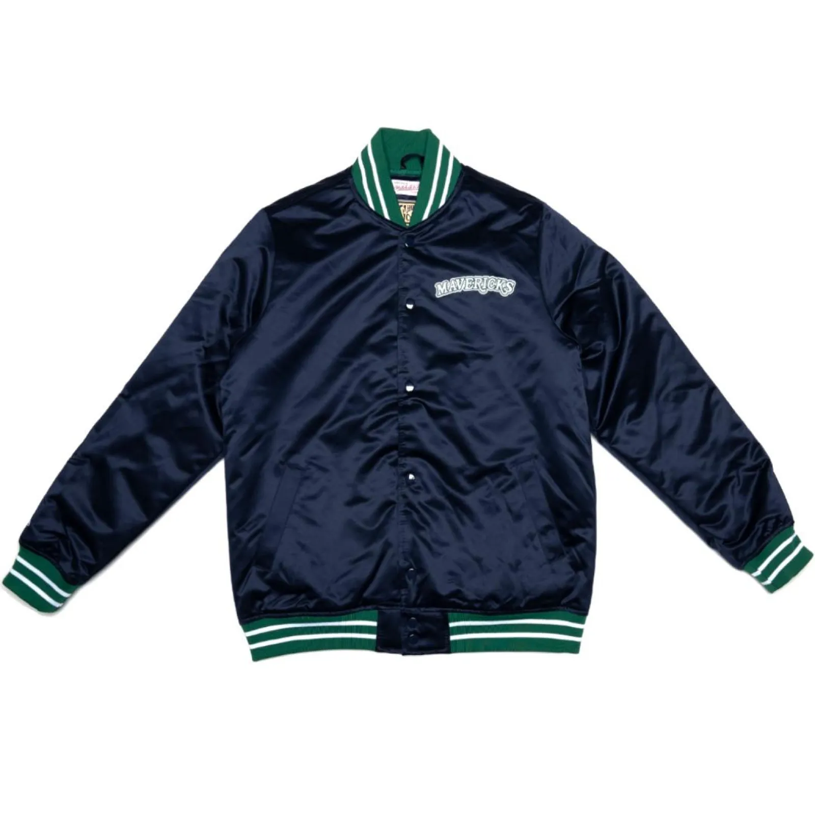 M&N NBA Dallas Mavericks Heavyweight Satin Jacket ''Navy Blue''