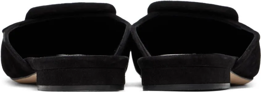 Manolo Blahnik Black Maysaleflat Flat Mules