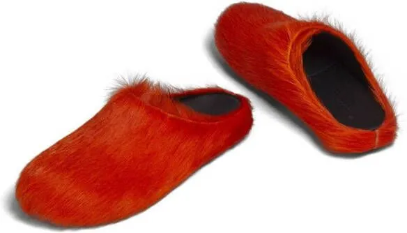 Marni Fussett Sabot calf-hair mules Orange