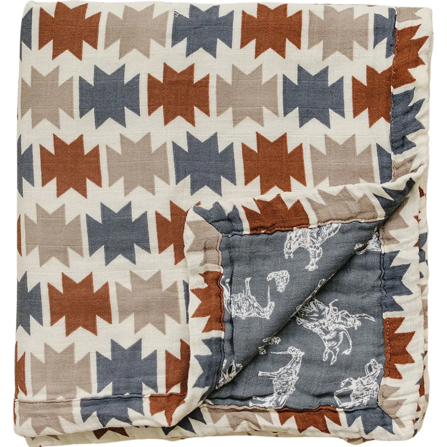 Mebie Baby Western Aztec + Wild West Muslin Quilt