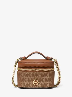 MICHAEL MICHAEL KORS Extra-small metallic logo jacquard trunk crossbody bag -                         -                     -   