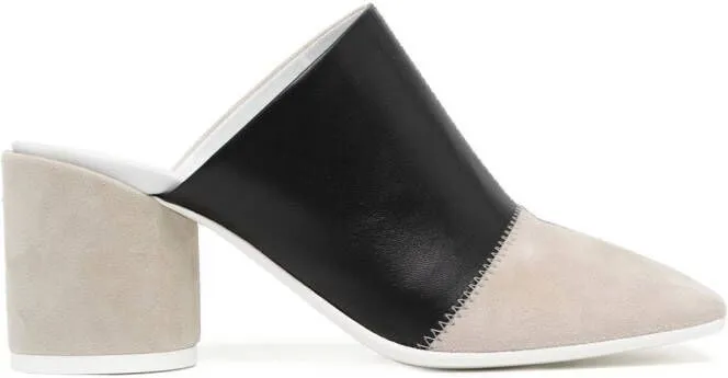 MM6 Maison Margiela colour-block mules Black