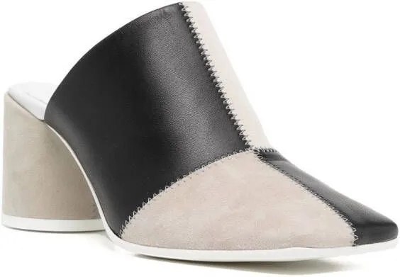 MM6 Maison Margiela colour-block mules Black