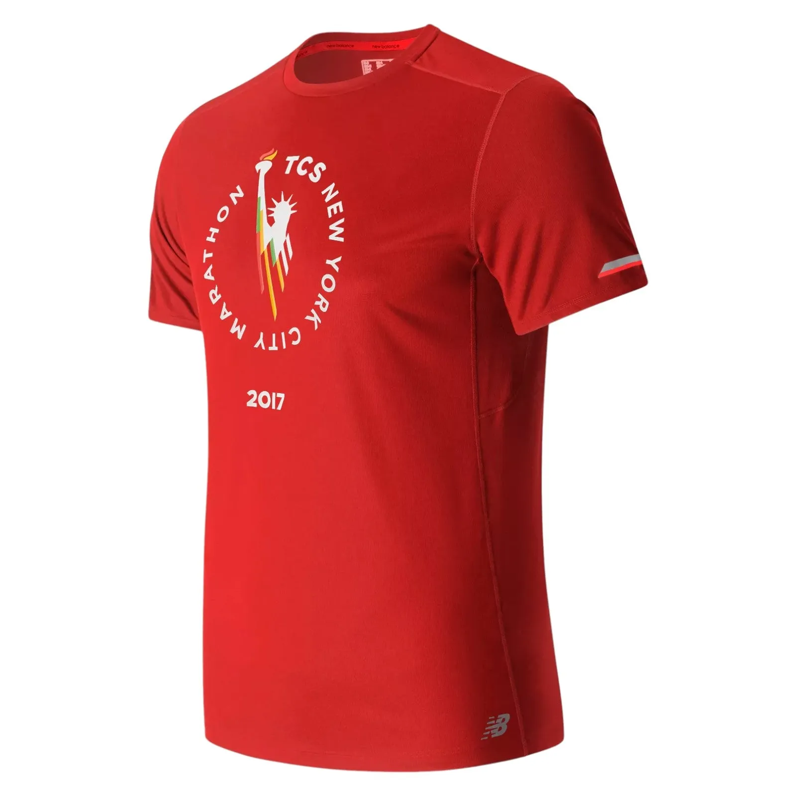 New Balance Ice Short Sleeve Tee New York Marathon - Red