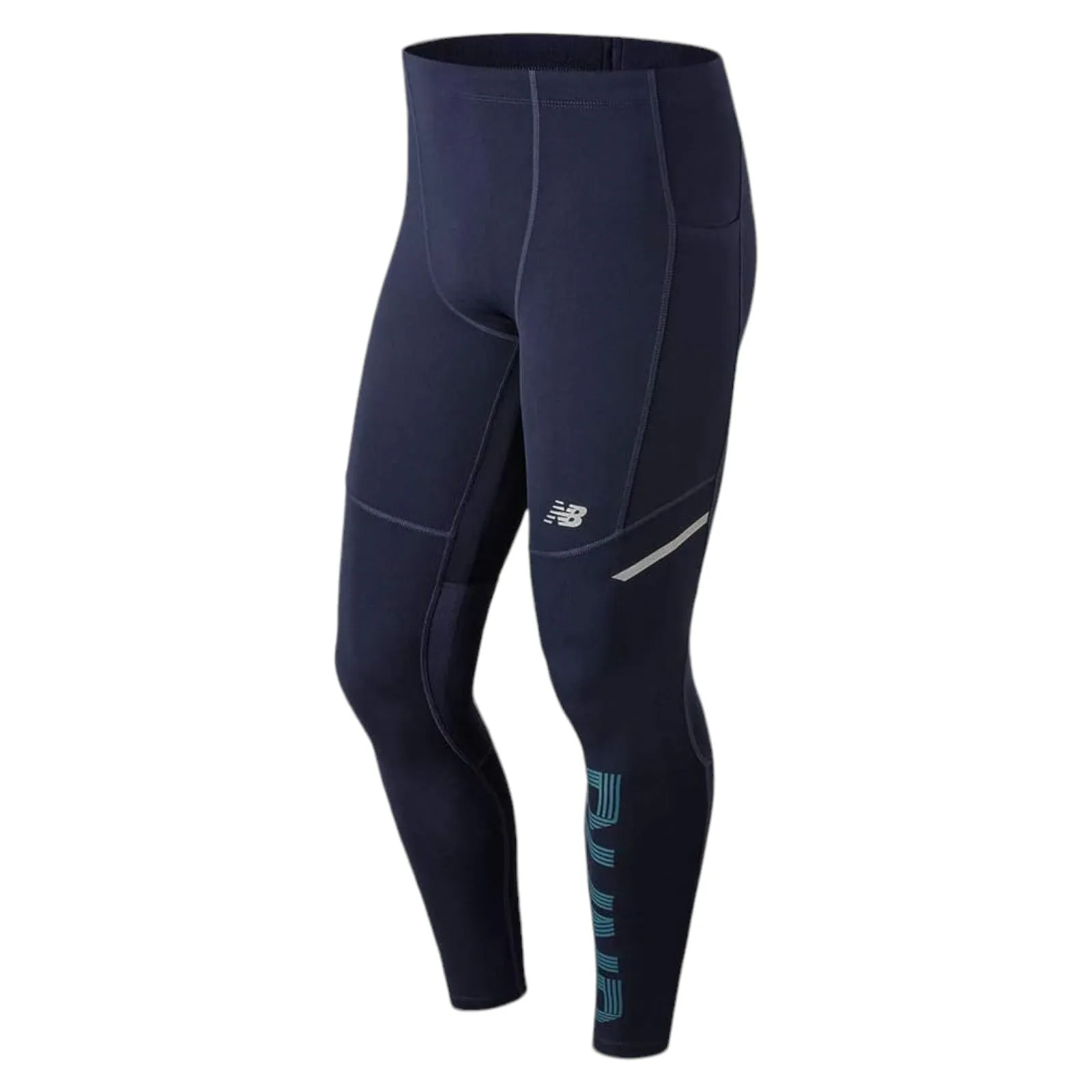 New Balance Men's Impact Print Tights - Navy