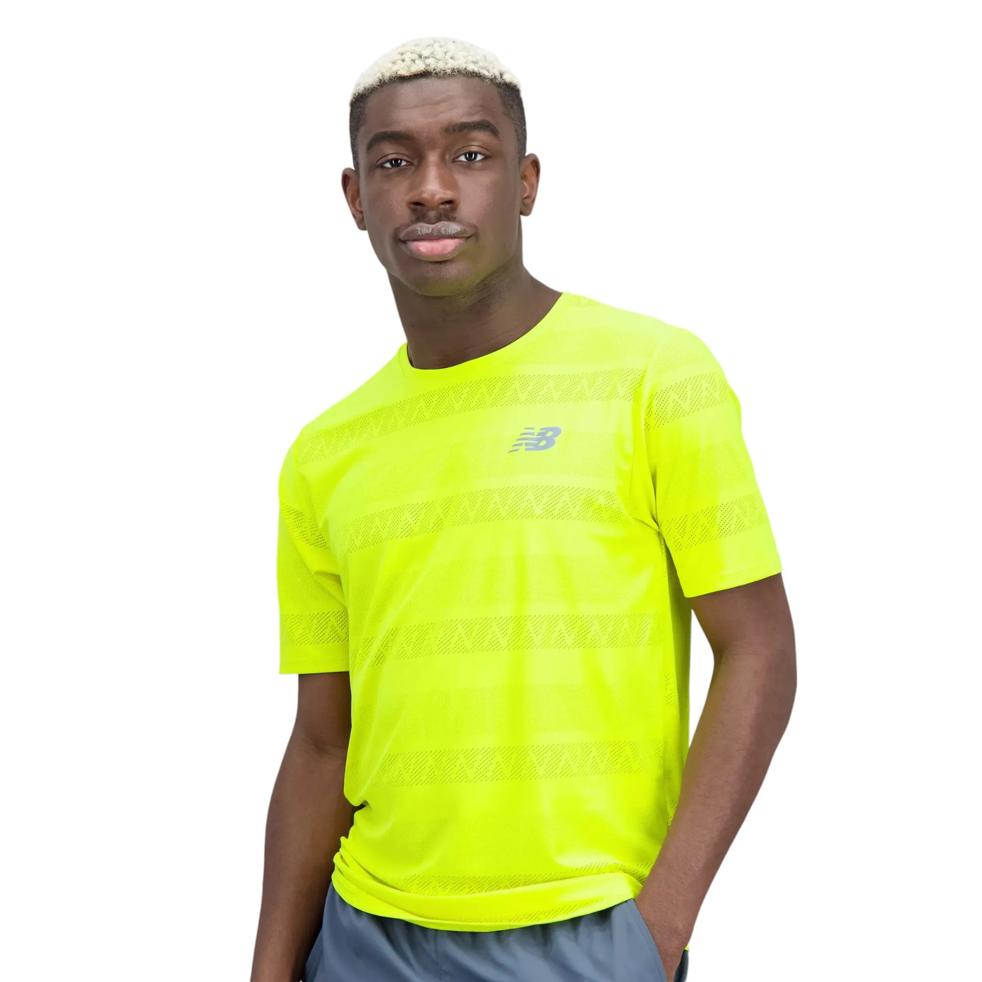 New Balance Q Speed Jacquard T-Shirt - Yellow