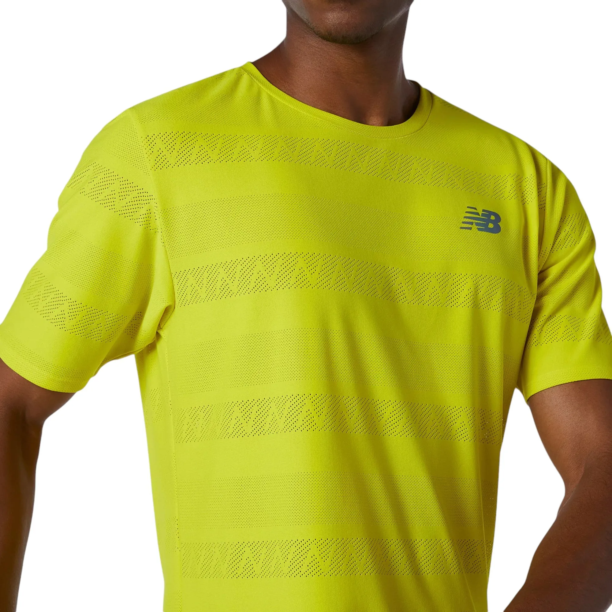 New Balance Q Speed Jacquard T-Shirt - Yellow