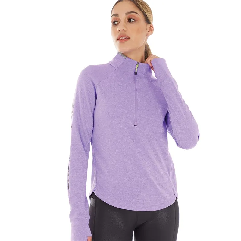 New Balance Womens All Terrain 1/2 Zip Running Top Purple