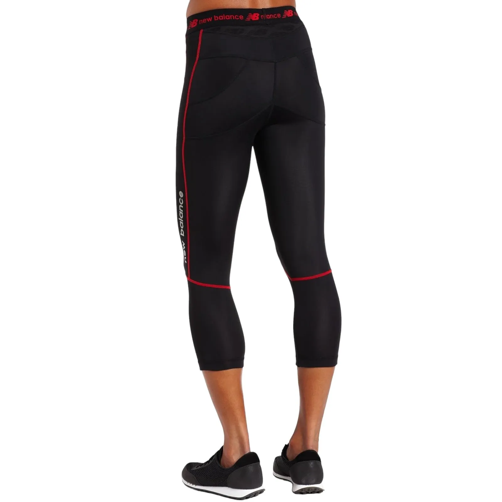 New Balance Womens Compression+ Capri Running Tights - Black