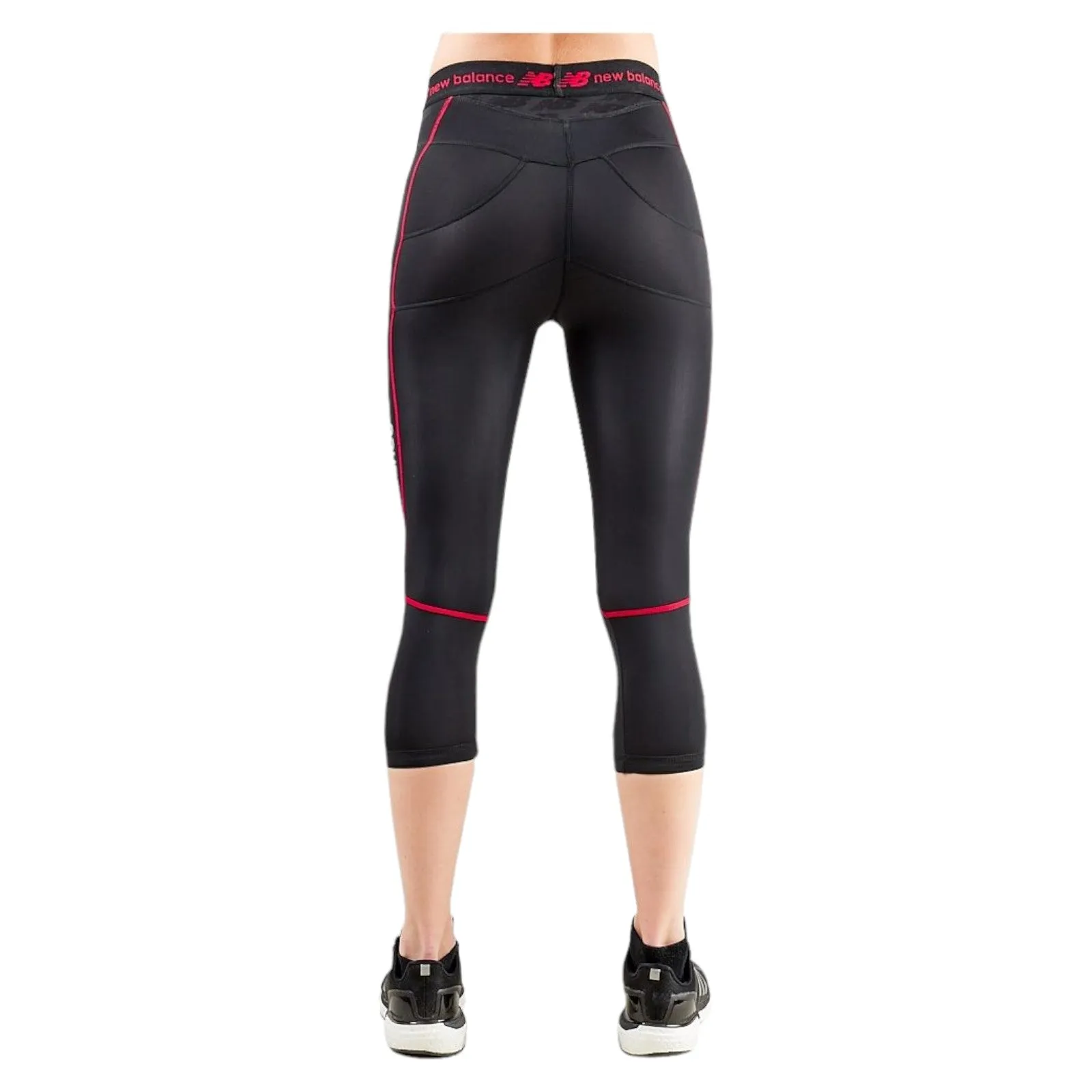 New Balance Womens Compression+ Capri Running Tights - Black