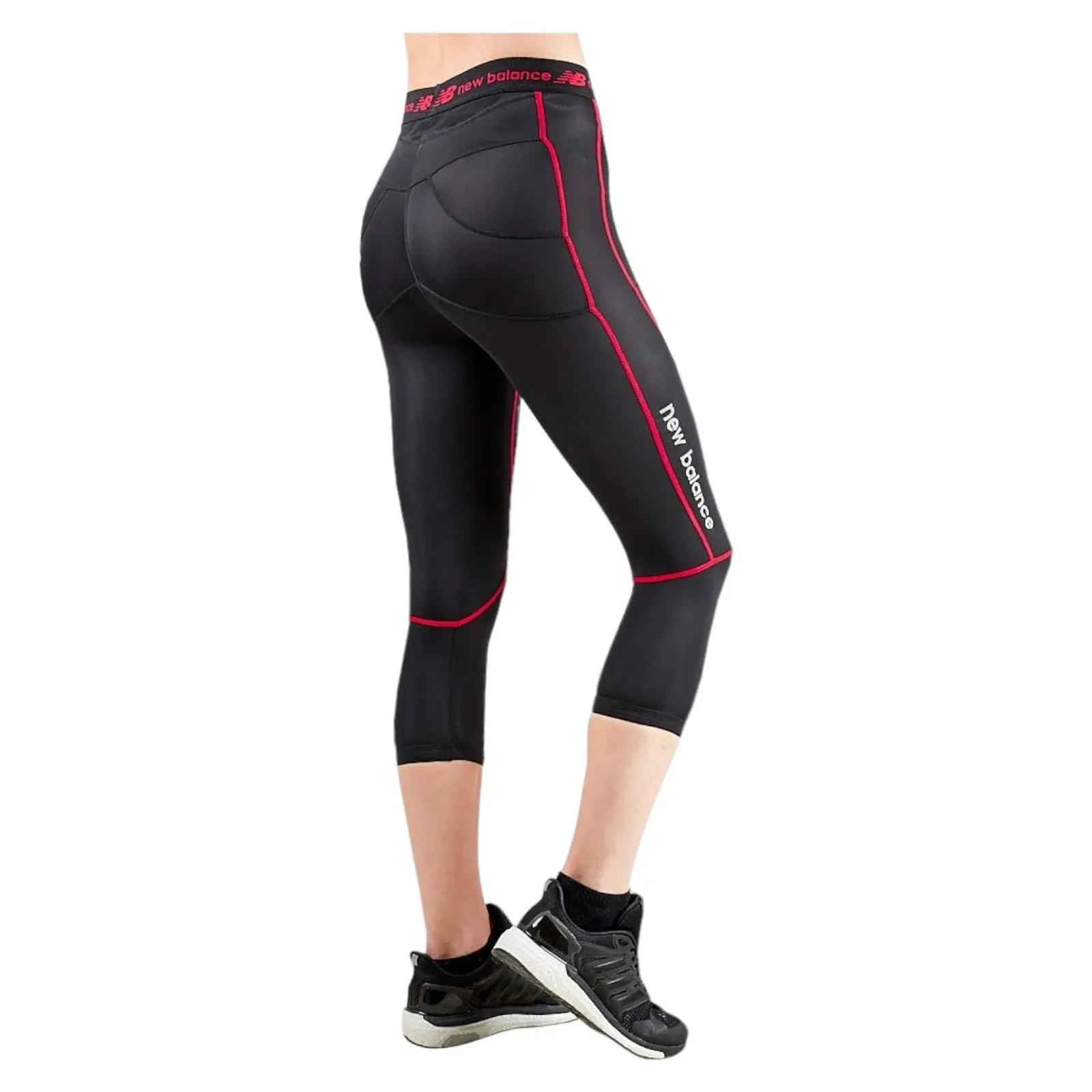 New Balance Womens Compression+ Capri Running Tights - Black