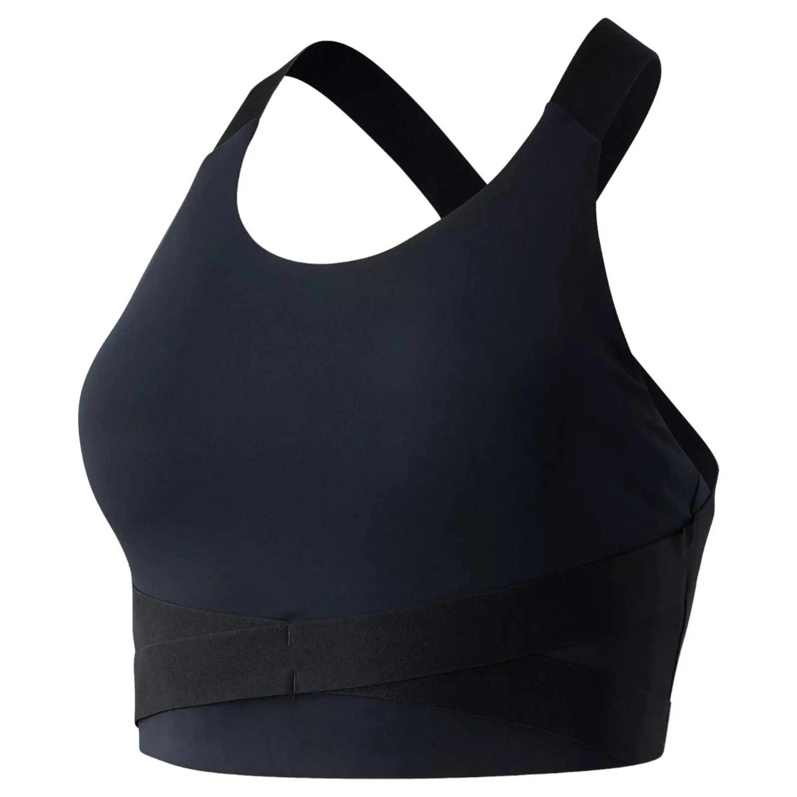 New Balance Womens Determination Academy Crop Bra - Black