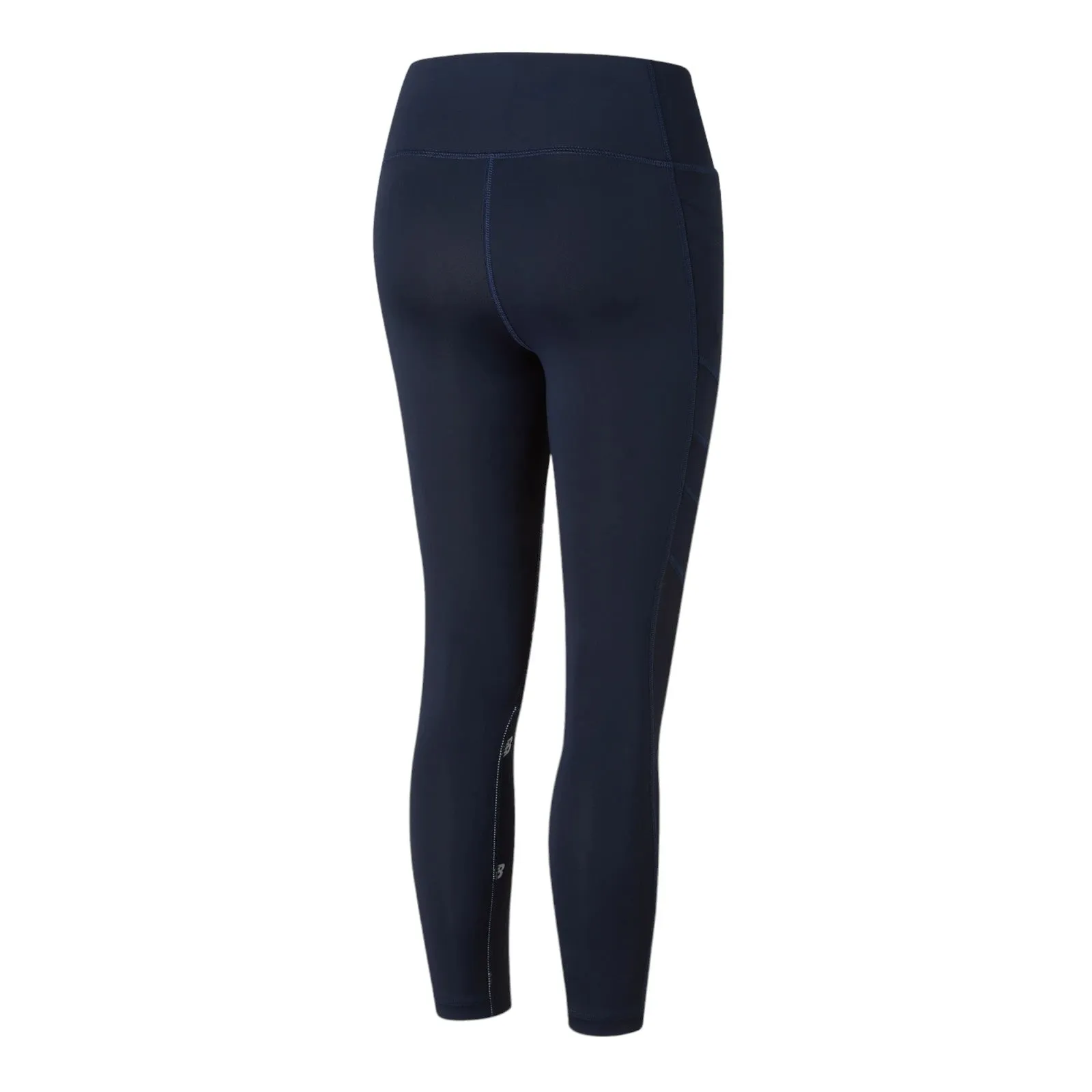 New Balance Womens Graphic Impact Run Crop Leggings - Navy