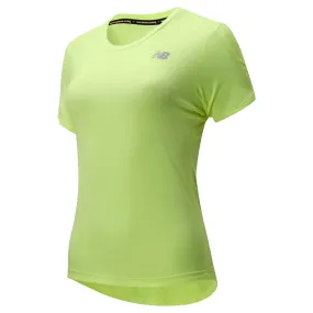 New Balance Women's Impact Run Short Sleeve T Shirt - Green